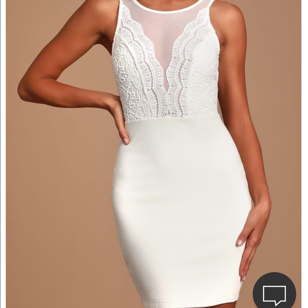 Lulu’s White Lace Bodycon Dress